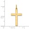 14K Gold Laser Designed Cross Charm Pendant Jewelry 26 x 13 mm